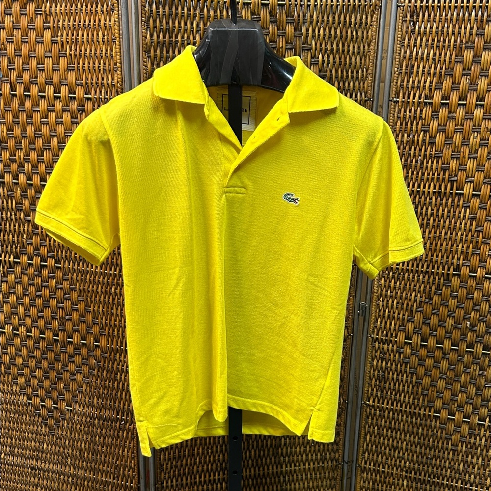 1641 Lacoste Men's Vibrant Yellow Polo Shirt Size Medium